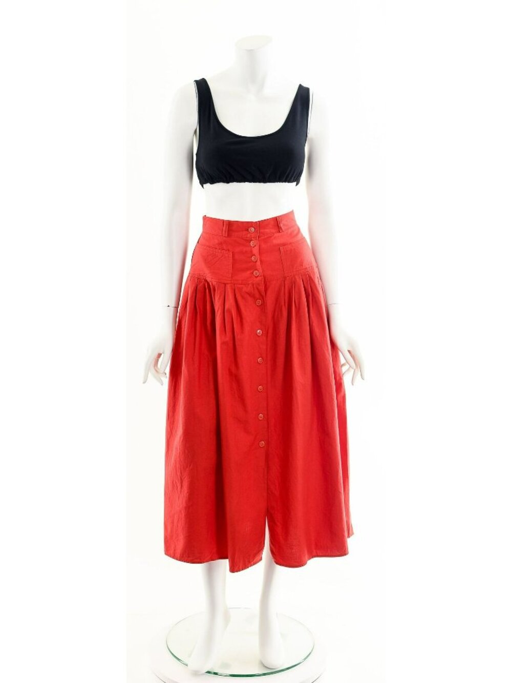 Cotton Midi Skirt - Picture 4 of 10